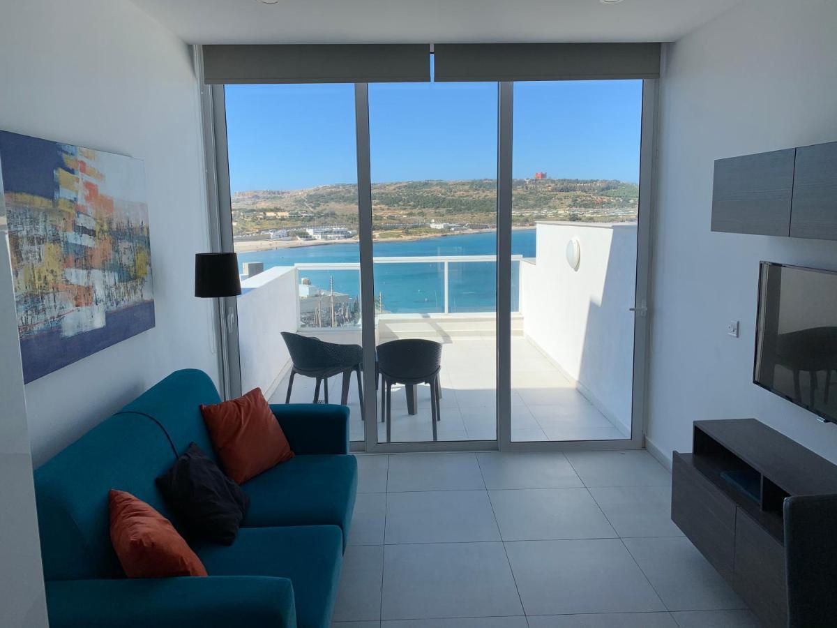 Sea View Penthouse Mellieha Bay公寓 外观 照片